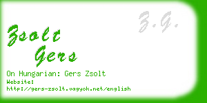 zsolt gers business card